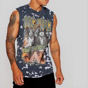AC/DC Highway to Hell Bleach Spots rock Official Tank Top 2XL runs small NWT